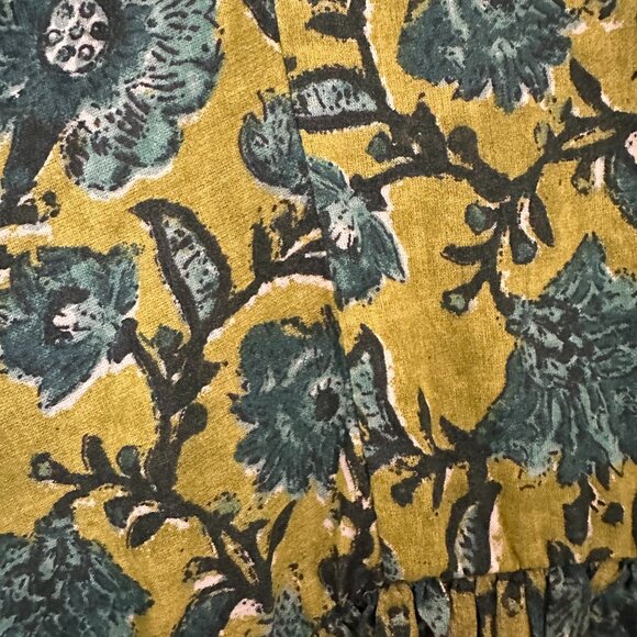 NWT Natural Life Aimee Mini Tunic Dress - Olive Floral Border - Size Large - Picture 3 of 8